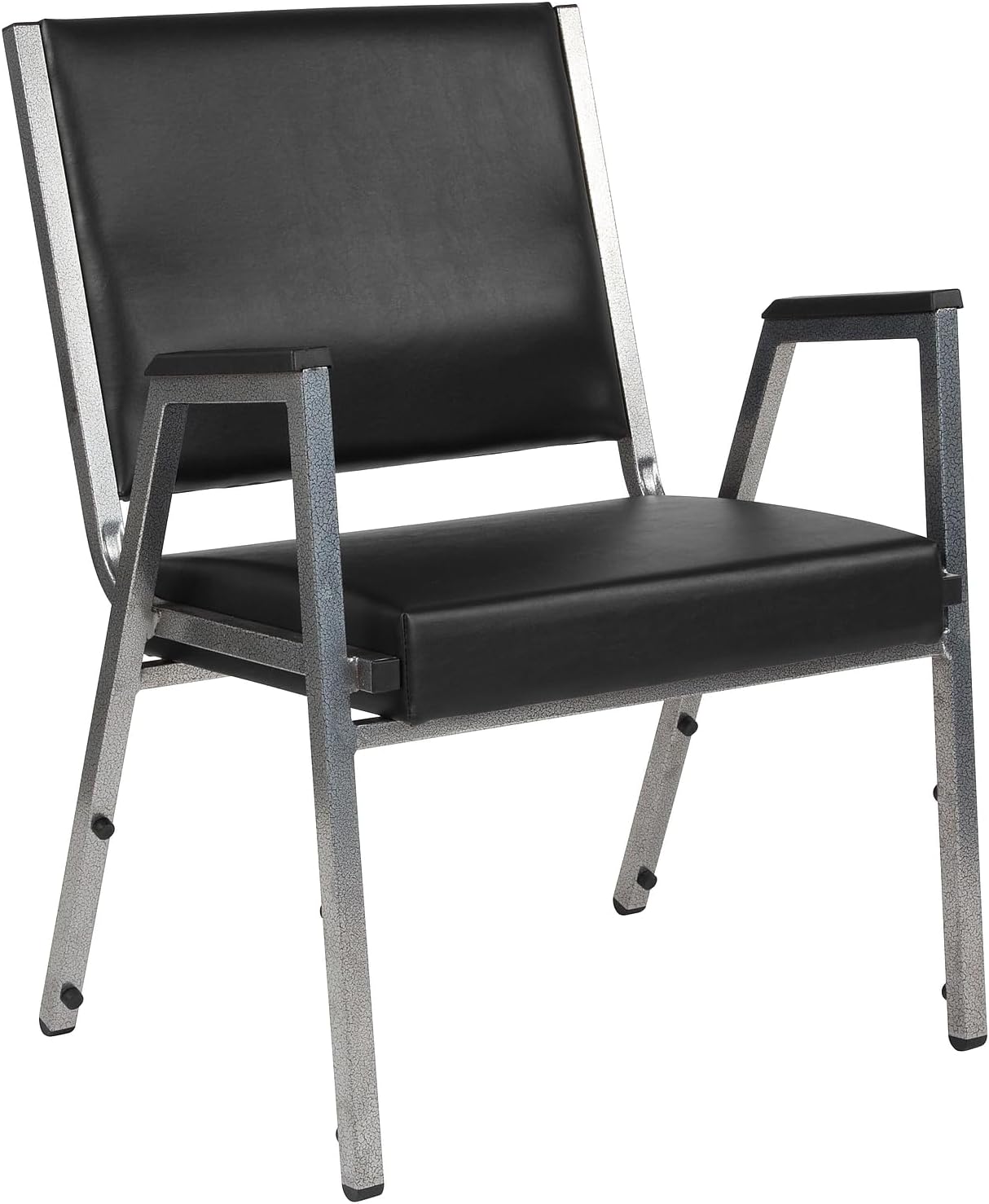 Flash Furniture HERCULES Bariatric Medical Reception Arm Chair With Antimicrobial Protection, Black