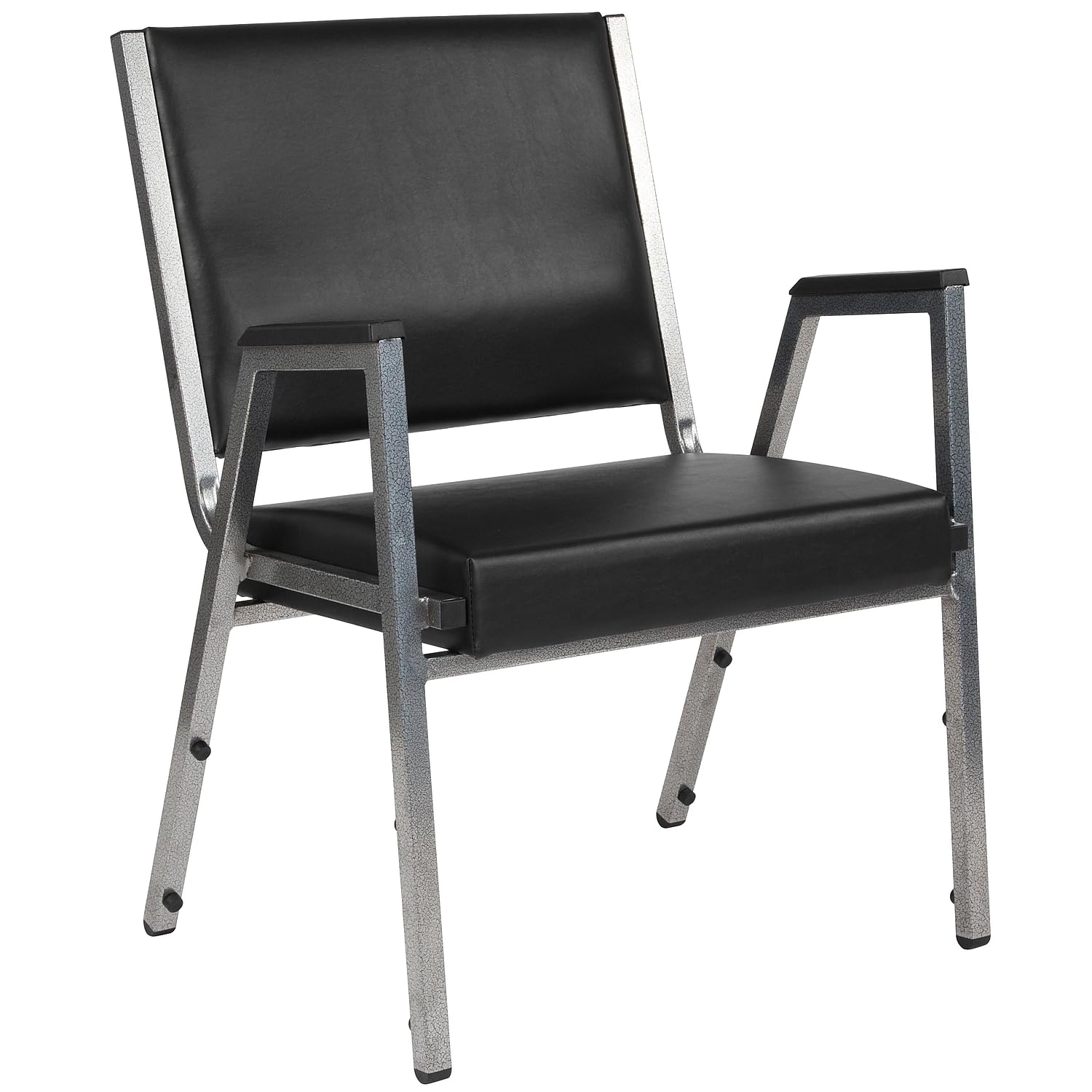 Flash Furniture HERCULES Bariatric Medical Reception Arm Chair With Antimicrobial Protection, Black