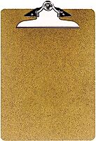 OIC 100% Recycled Hardboard Clipboard, Letter Size, 9in x 12 1/2in, Brown, 83140