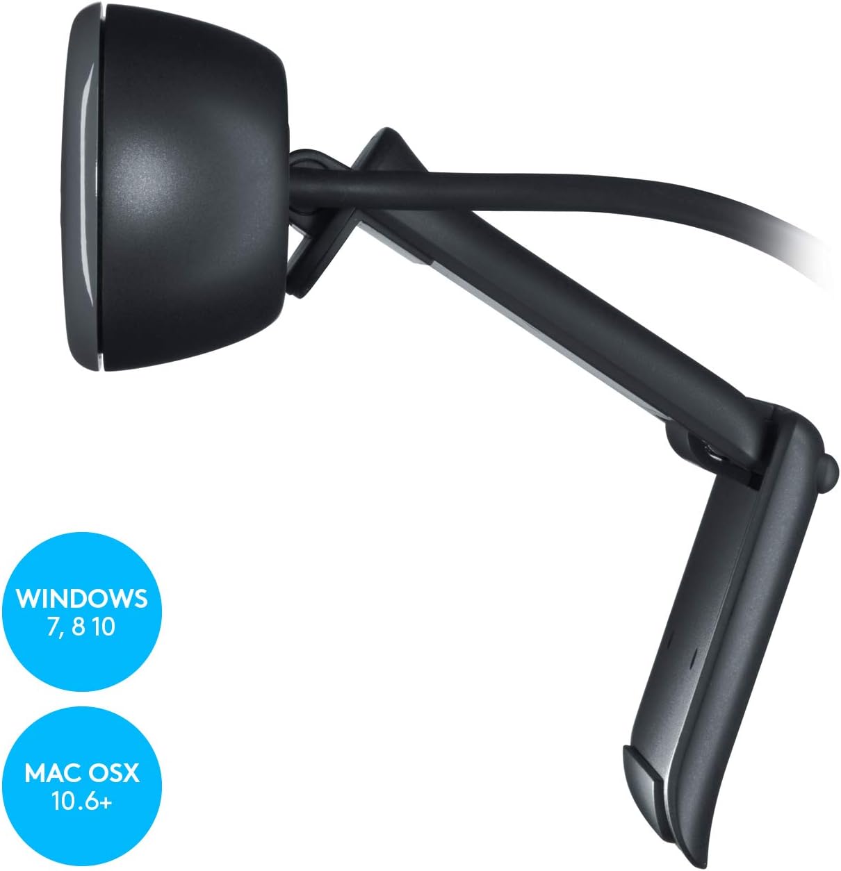 Logitech C270 HD Webcam, 720p, Widescreen HD Video Calling,Light Correction, Noise-Reducing Mic, For Skype, FaceTime