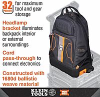 Klein Tools 62201MB MODbox Electrician's Tool Backpack, Customizable Mobile Workstation with 32 Pockets for Maximum Tool