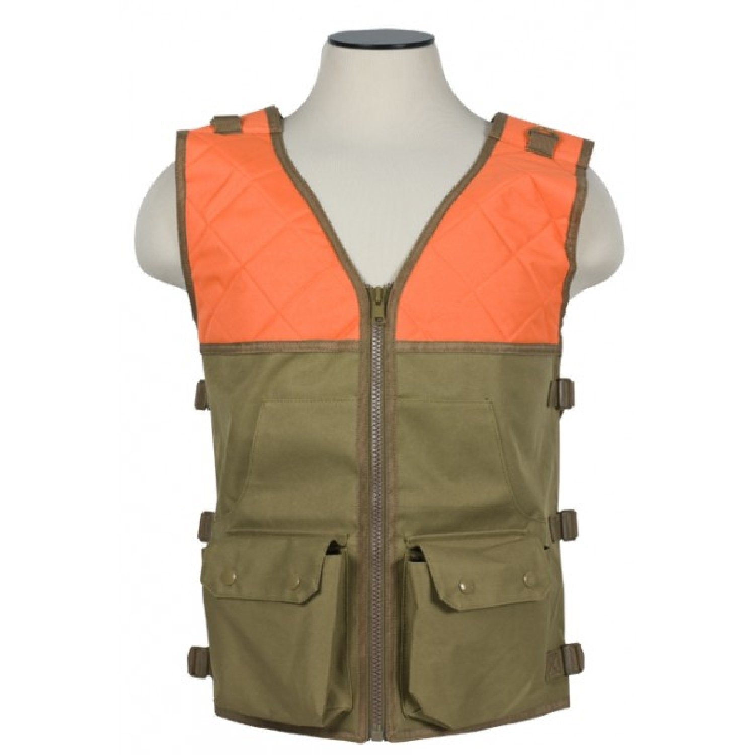 VISM mens Outdoor NcStar Hunting Vest Blaze Orange And Tan, Blaze Orange/Tan, One Size US