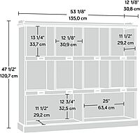 Sauder Barrister Lane Cubby Bookcase, Stylish Organization Furniture, cubby bookcase, Cube Storage Salt Oak