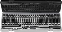 Grey Pneumatic (89253CRD) 1/4" Drive 53-Piece 12-Point Fractional and Metric Duo-Socket Set