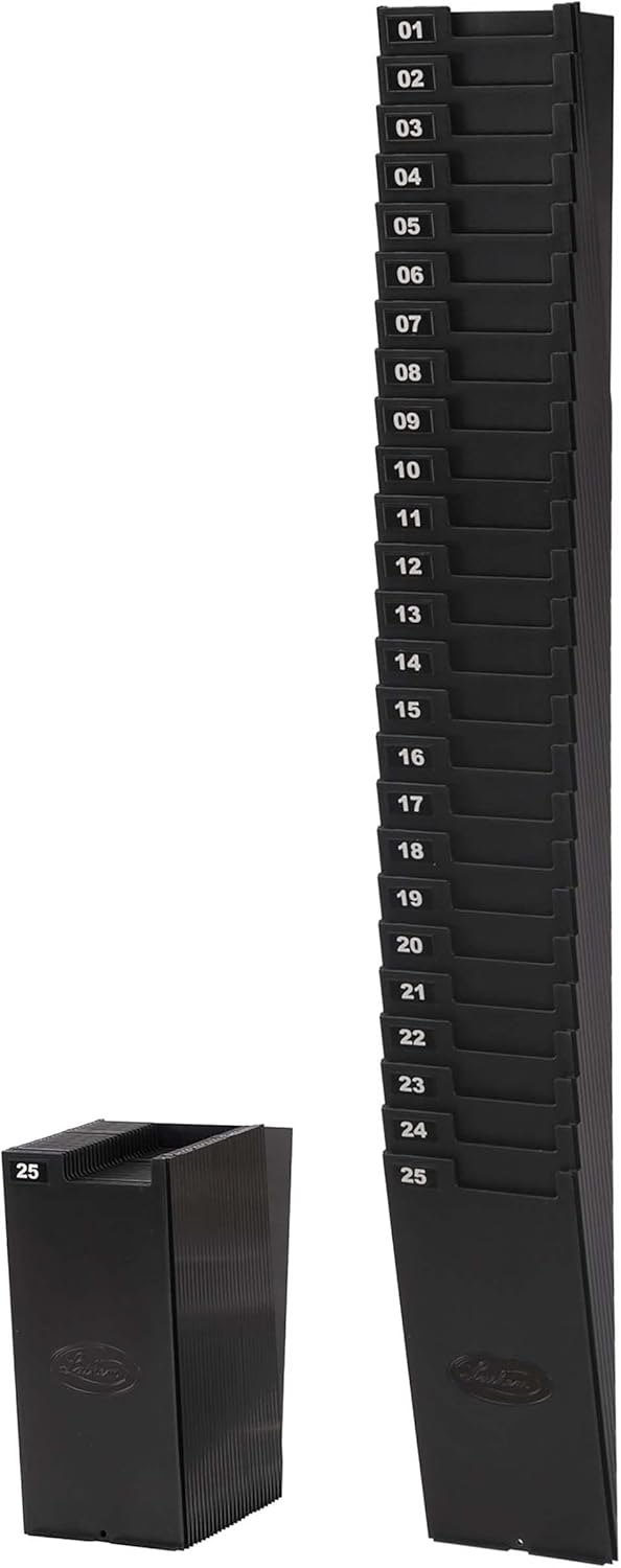 Lathem Time Card Rack Expandable System, 25 Pockets, Durable Construction with Mounting Hardware, Holds up to 9 Inch Cards