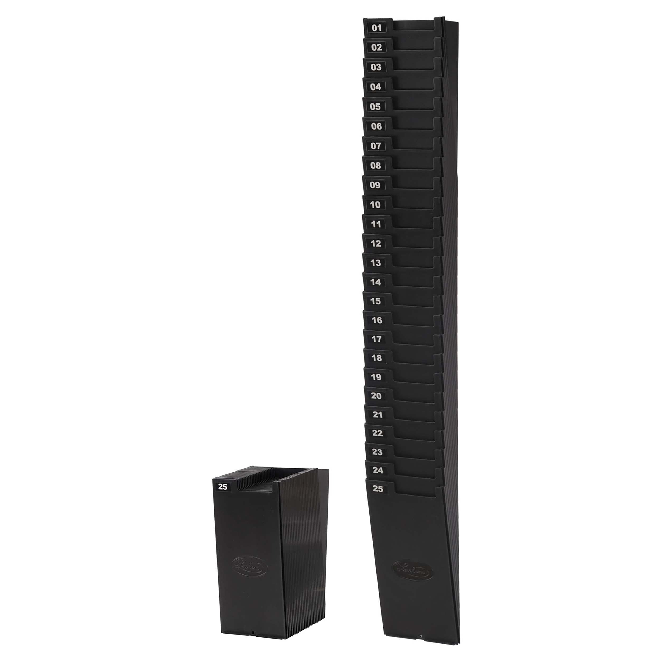 Lathem Time Card Rack Expandable System, 25 Pockets, Durable Construction with Mounting Hardware, Holds up to 9 Inch Cards