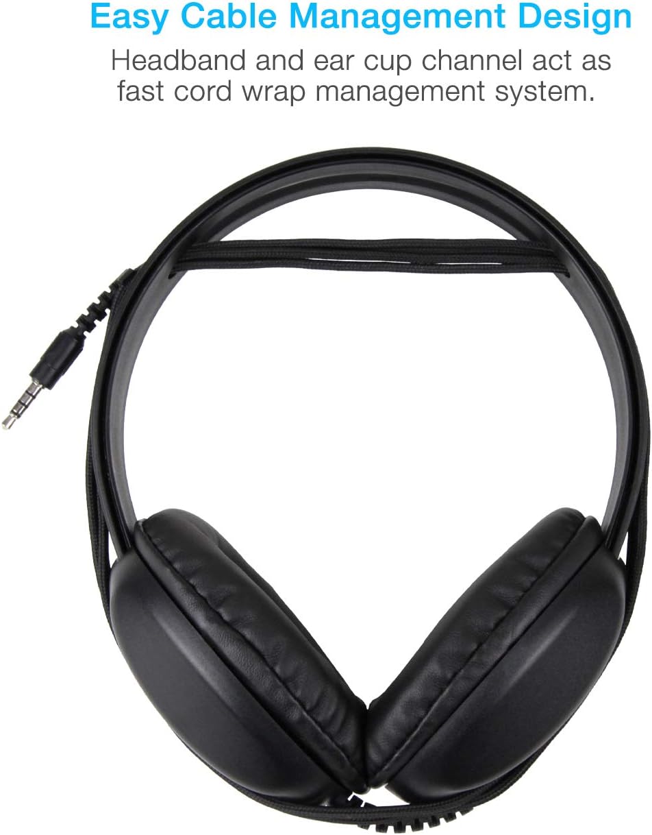 Cyber Acoustics Lightweight 3.5mm Headphones - Great for use with Cell Phones, Tablets, Laptops, PCs, Macs (ACM-4004) 1 Unit