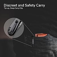 CIVIVI Elementum II Pocket Folding Knife 2.96in Blade Button Lock Deep-Carry Clip