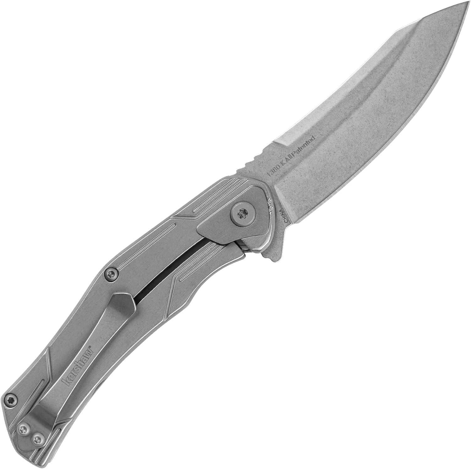 Kershaw Husker Folding Pocket Knife, 3-Inch Blade with SpeedSafe Assisted Opening, Frame Lock (1380)