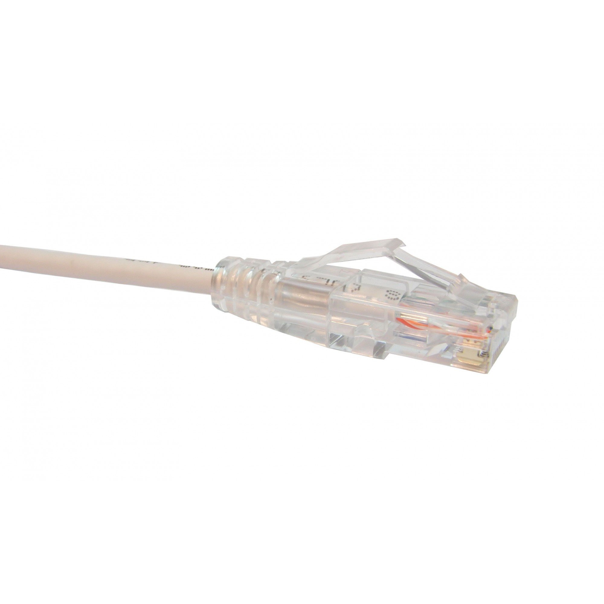 Unirise USA Clearfit Slim Cat6 Patch Cable, Snagless, White, 10ft CS6-10F-WHT
