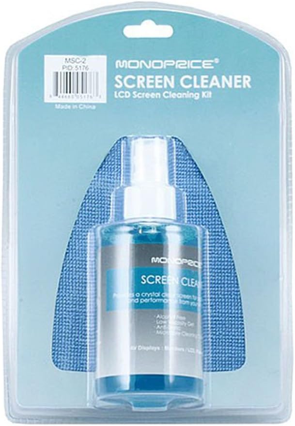 Monoprice 105176 Universal Screen Cleaner (Large Bottle, Blister Pack) for LCD and Plasma TV, all iPad, iPhone, Galaxy Tab