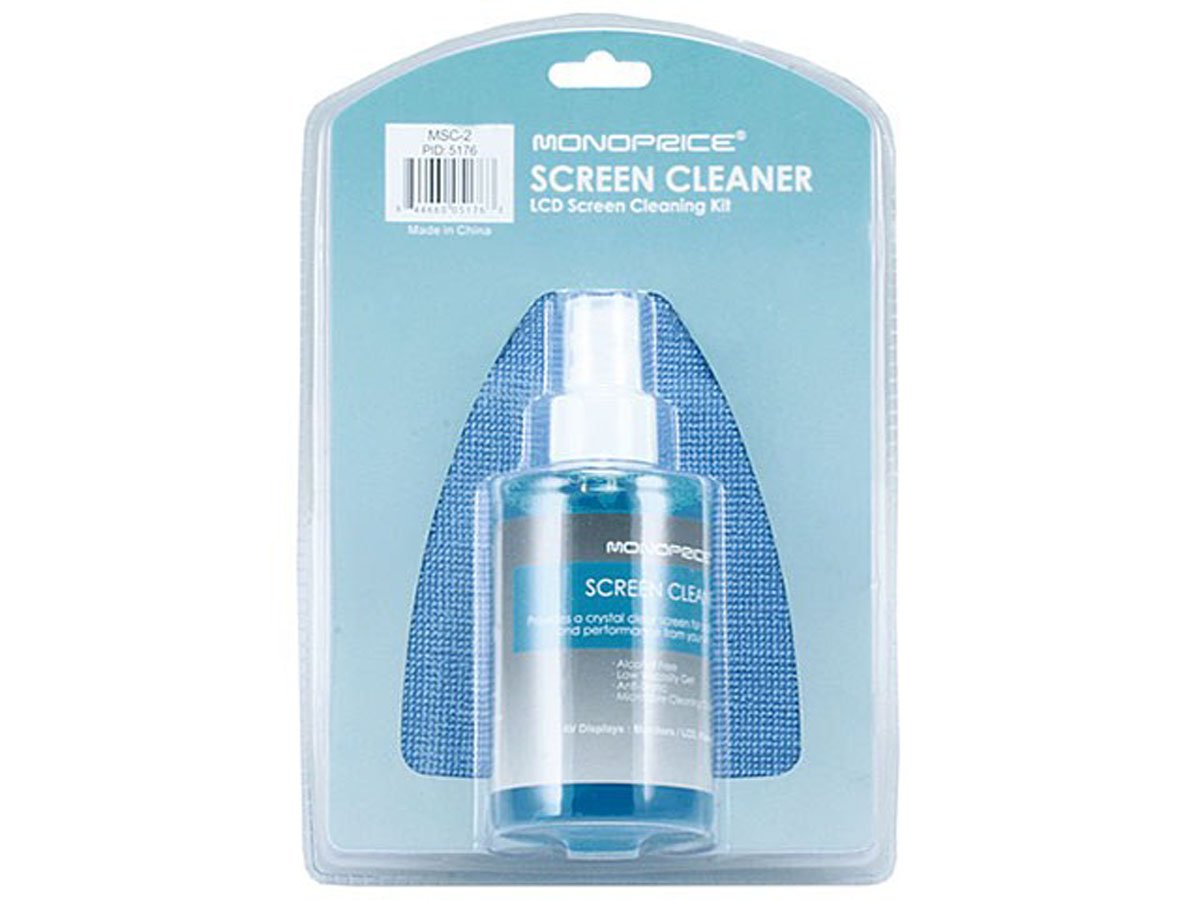 Monoprice 105176 Universal Screen Cleaner (Large Bottle, Blister Pack) for LCD and Plasma TV, all iPad, iPhone, Galaxy Tab