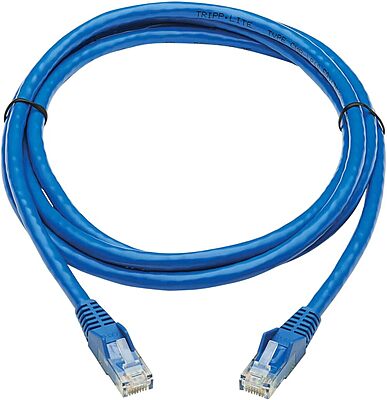 Tripp Lite Cat6 Ethernet Cable, RJ45 M/M Gigabit, Snagless, Molded, UTP, PoE, CMR-LP Patch Cable, 6 ft. Blue (N201P-006-BL)