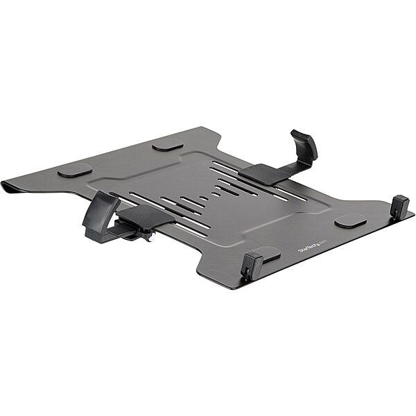 StarTech.com VESA Laptop Tray - Adjustable Monitor Arm Laptop Tray Secures Notebooks (4.5kg / 9.9lb) - 75x75 & 100x100 VESA Mount Holes - Ventilated - for Monitor Desk Mounts/Stands (Laptop-ARM-Tray)