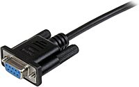 StarTech.com 2m Black DB9 RS232 Serial Null Modem Cable F/F - DB9 Female to Female - 9 pin RS232 Null Modem Cable - 2 meter, Black (SCNM9FF2MBK)