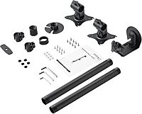 StarTech.com Vertical Desk Mount Dual Monitor Arm - for Monitors 13 to 27 - Adjustable - Desk Clamp/Grommet-Hole Mount - Dual VESA Monitors - Black (ARMDUALV) Black Desk & Grommet Clamp