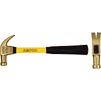 Ampco Safety Tools H-20FG Hammer, Claw, Non-Sparking, Non-Magnetic, Corrosion Resistant, 1 lb, 14" OAL