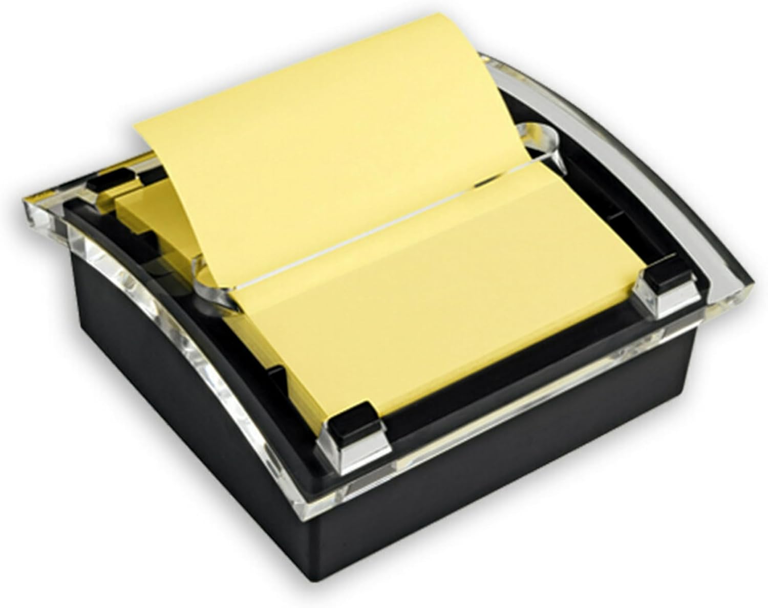 Post-it Pop-up Notes Dispenser, Organizes Desk & Keeps Notes Nearby, Black Base, Clear Top