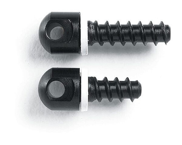 Uncle Mike's 115 RGS Sling Swivel Wood Screw Set, One each 1/2-Inch and 3/4-Inch Screws, Black, Model:25200