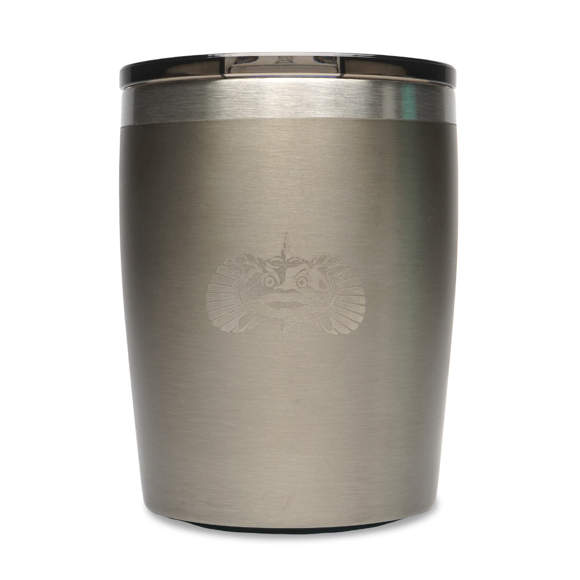 Toadfish Non-tipping 10oz Double-Wall Insulated Stainless Steel Rocks Tumbler with Easy-Slide Lid