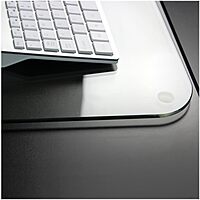Desktex Glaciermat Anti-Skid Tempered Glass Desk Pad, 19-inch x 24-inch, Clear (FCDE1924G)