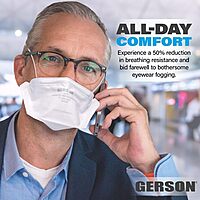 GERSON N95 Pouch Respirator, Made in U.S.A. 4 Boxes, 50 Mask Per Box