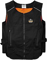 Chill-Its 6255 Lightweight Phase Change Cooling Vest, Cotton/Polyester, Large/X-Large, Black
