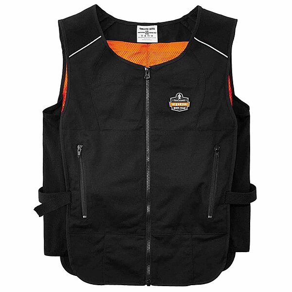 Chill-Its 6255 Lightweight Phase Change Cooling Vest, Cotton/Polyester, Large/X-Large, Black