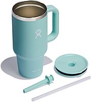 Hydro Flask Travel Tumbler with Handle, Lid and Straw - Insulated Stainless Steel