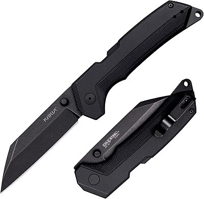 Cold Steel Karve 3.75" AUS10A Razor-Sharp Blade 4.875" G-10 Handle Everyday Carry Outdoor Tactical Folding Knife w/Atlas Lock