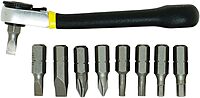 General Tools 80075 Nine-Piece Ratchet Offset Screwdriver Set 9 Piece Set