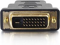 C2G Legrand DVI to HDMI Cable Adapter, DVI-D Male to HDMI Male Adapter, Black HDMI Adapter Cable for Bi-Directional Adapter Cable, 1 Count, C2G 18401