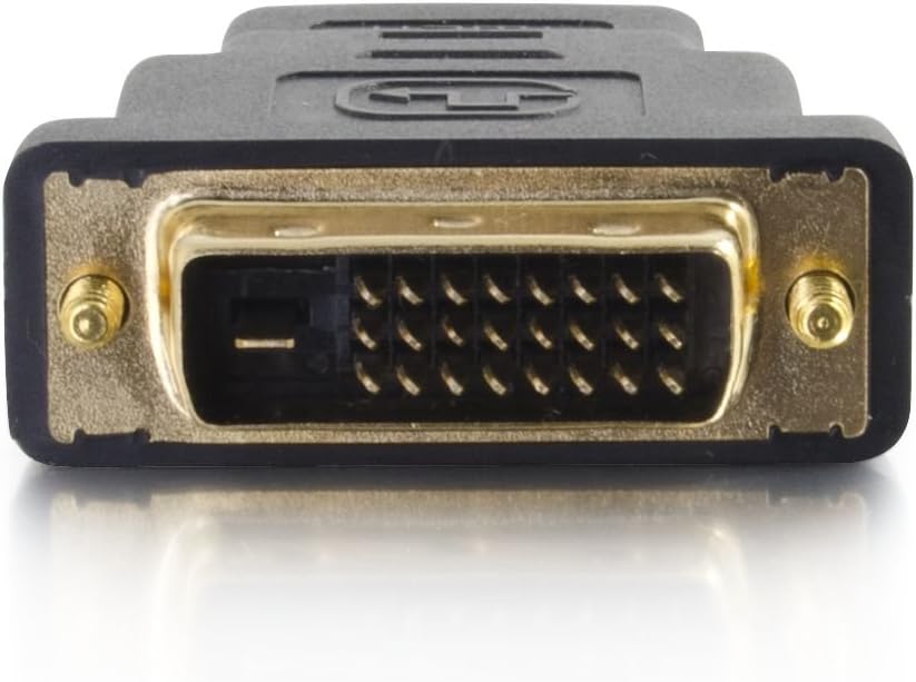 C2G Legrand DVI to HDMI Cable Adapter, DVI-D Male to HDMI Male Adapter, Black HDMI Adapter Cable for Bi-Directional Adapter