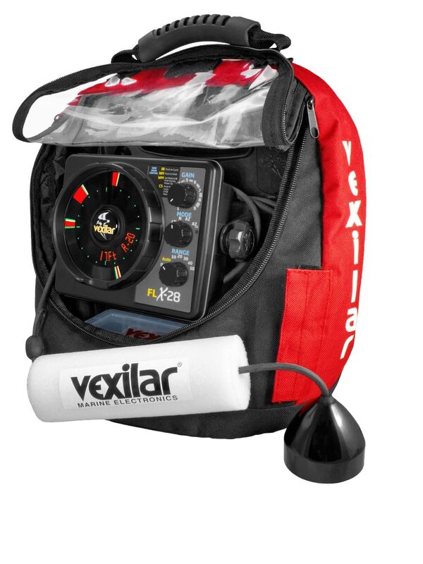 Vexilar FLX-28 Pro Pack Elite Fishing System w/Pro View Ice-Ducer & Vexilar Lithium Battery