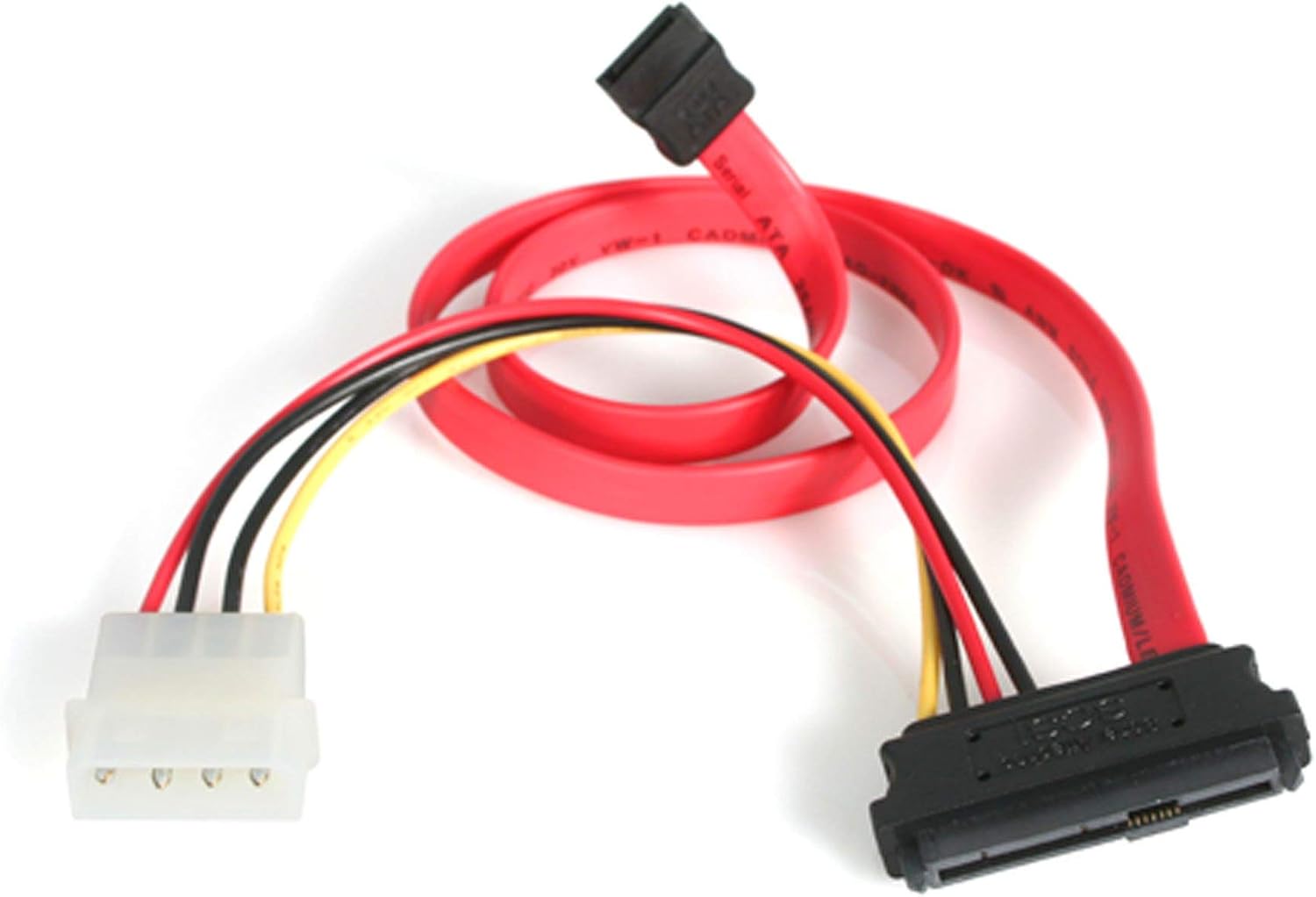 StarTech.com 18in SAS 29 Pin to SATA Cable with LP4 Power - 18in SAS 29 pin to SATA Cable