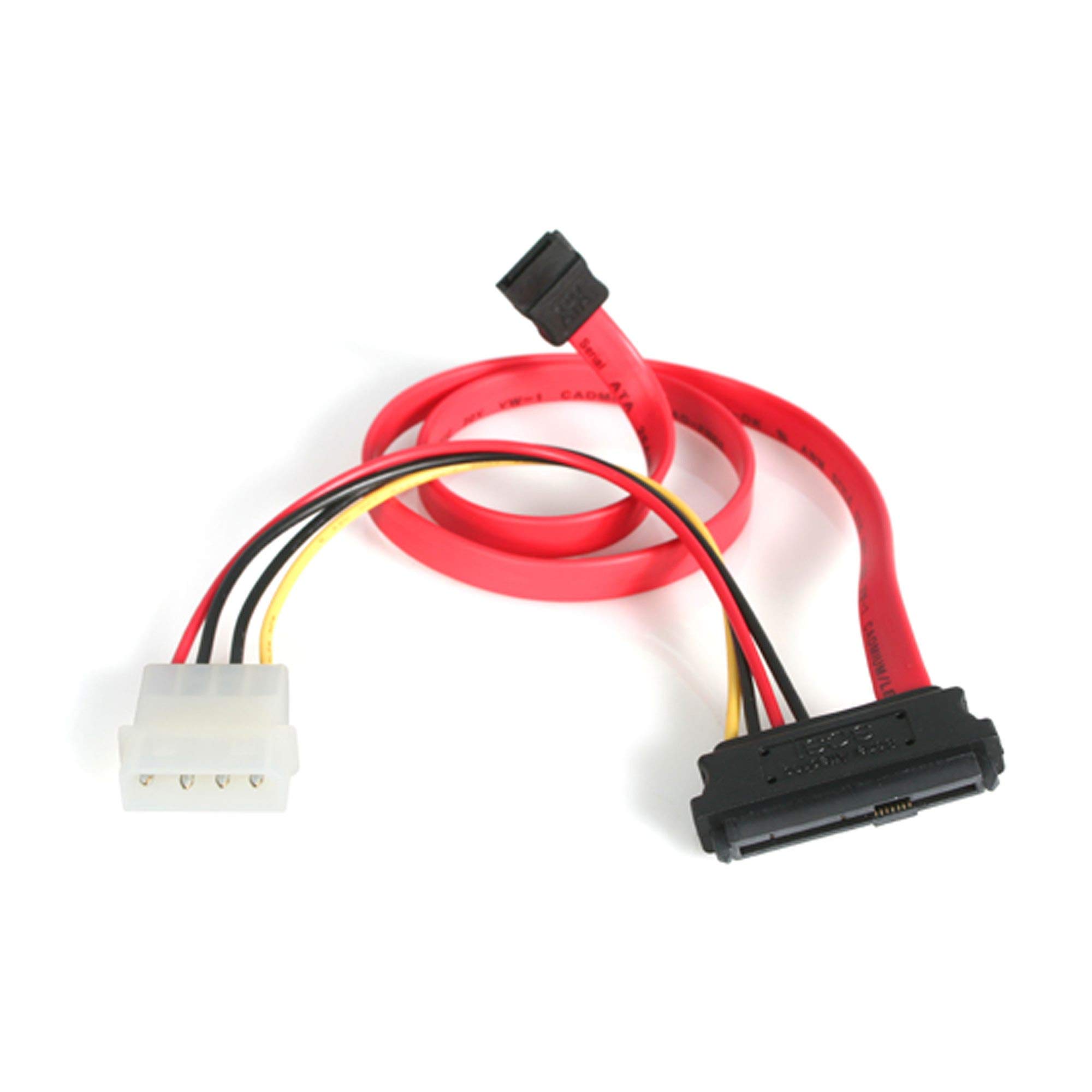 StarTech.com 18in SAS 29 Pin to SATA Cable with LP4 Power - 18in SAS 29 pin to SATA Cable