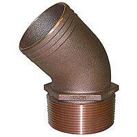 GROCO 2-1/2" NPT Bronze 45 Degree Pipe to 2-1/2" Hose