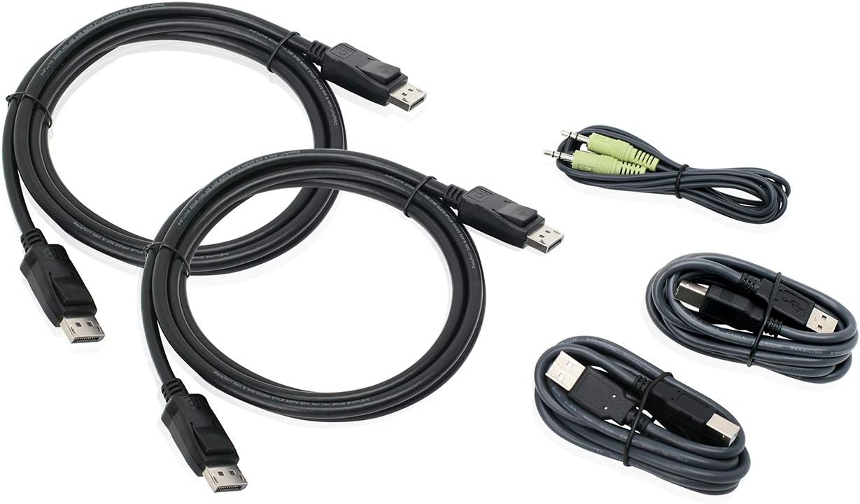 IOGEAR DisplayPort USB KVM Cable Kit with Audio (TAA), 6-Foot