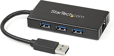 StarTech.com USB 3.0 to Gigabit Ethernet Adapter with USB 3.0 Hub