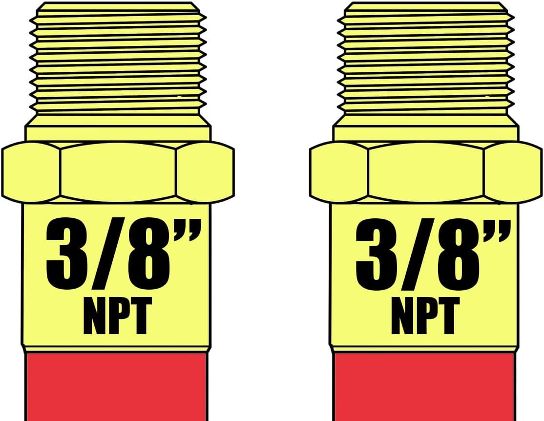Reelcraft S601024-2 - 3/8" x 2 ft. Low Pressure Air/Water Inlet Hose