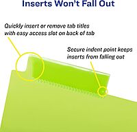 Avery Dividers for 3 Ring Binders, 8 Tab Plastic Binder Dividers, Pockets, Insertable Big Tabs, Multicolor, Extend Beyond Sheet Protectors, 1 Set (11903) Dividers 1 Set