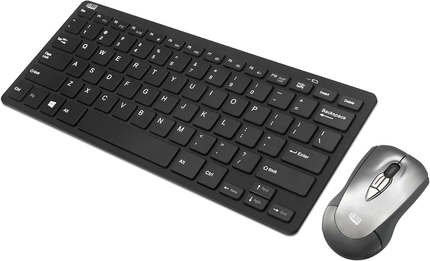 Wireless Keyboard and Mouse Combo with Air Mouse and Compact Design Keyboard, RF 2.4GHz USB Laser Mouse