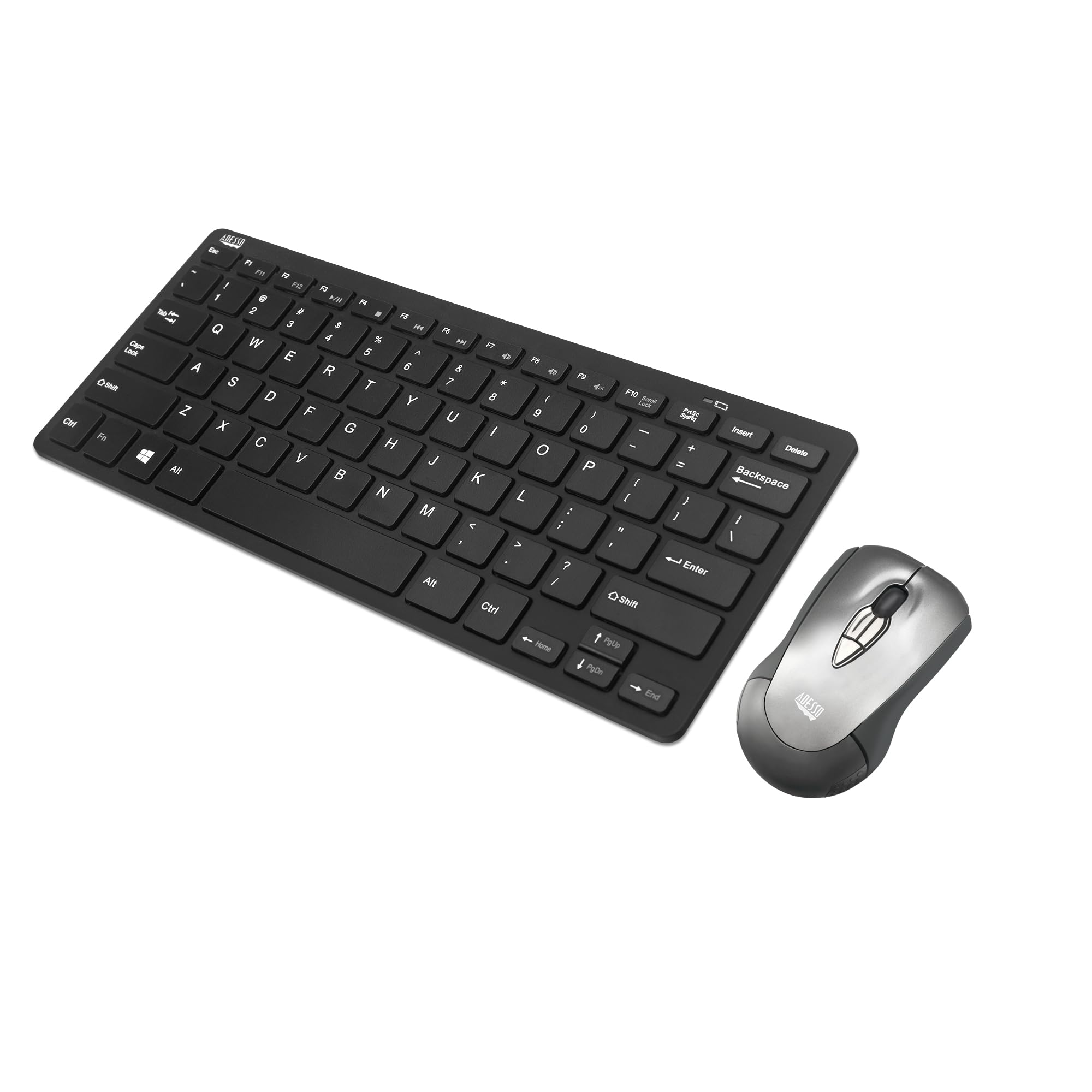 Wireless Keyboard and Mouse Combo with Air Mouse and Compact Design Keyboard, RF 2.4GHz USB Laser Mouse