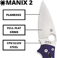 Spyderco Manix 2 Folding Knife with Ball Bearing Lock - PlainEdge