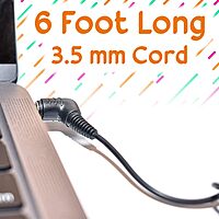 Maxell - 190319 Stereo Headphones - 3.5mm Cord with 6-Foot Length - Soft Padded Ear Cushions