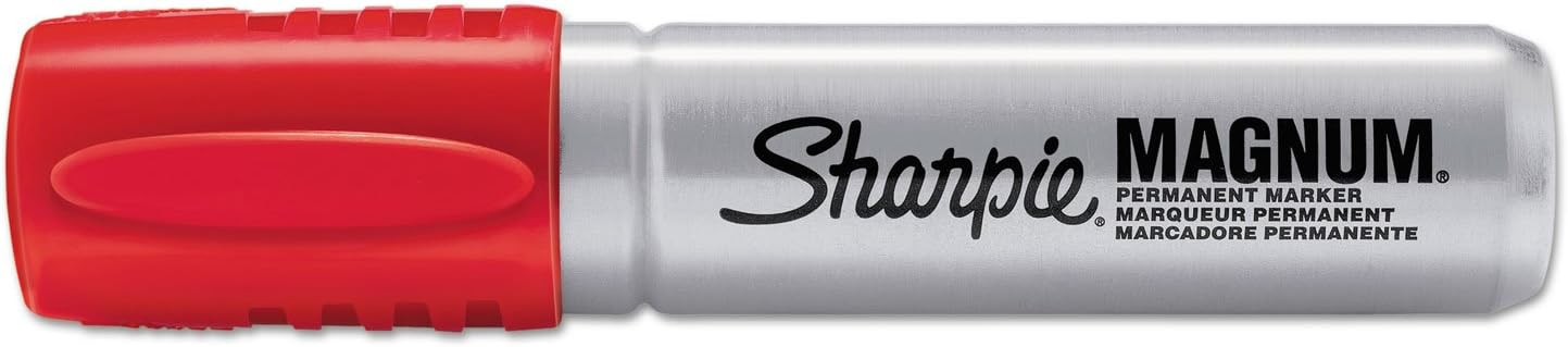 Sharpie Magnum Permanent Marker, Red - Jumbo Chisel Tip