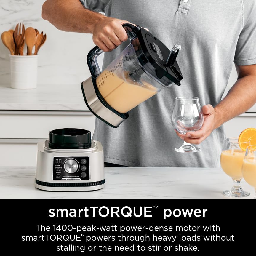 Ninja Blender For Kitchen | Food Processor Combo System | Smoothie Maker & Nutrient Extractor | 6 Functions for Bowls