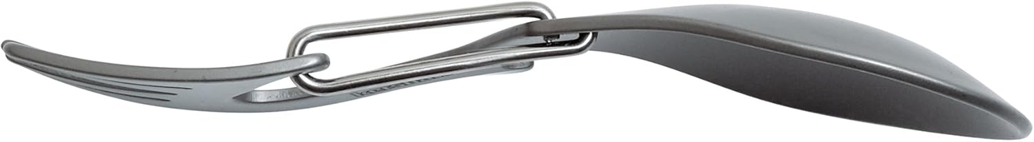 Kershaw Ration Multi Tool Spork, Stainless Steel Spoon, Fork, Carabiner and Bottle Opener, Regular and XL Sizes Silver