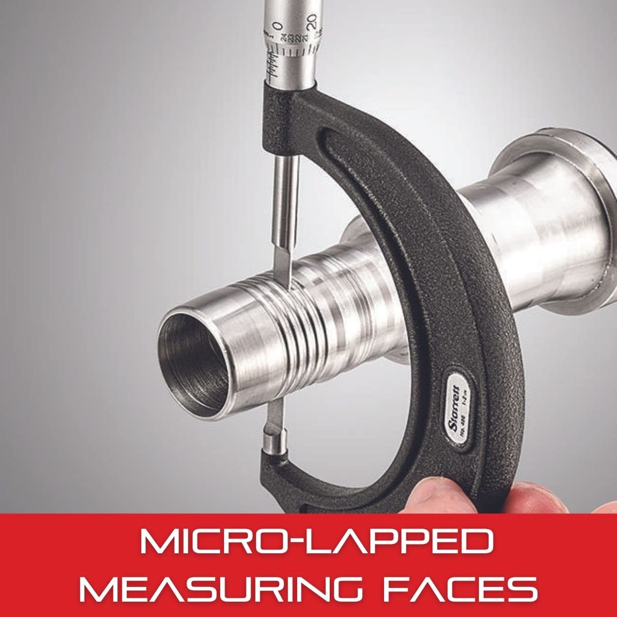Starrett Outside Micrometer with One-Piece Spindle, Satin Chrome Finish and Advanced Sleeve Design