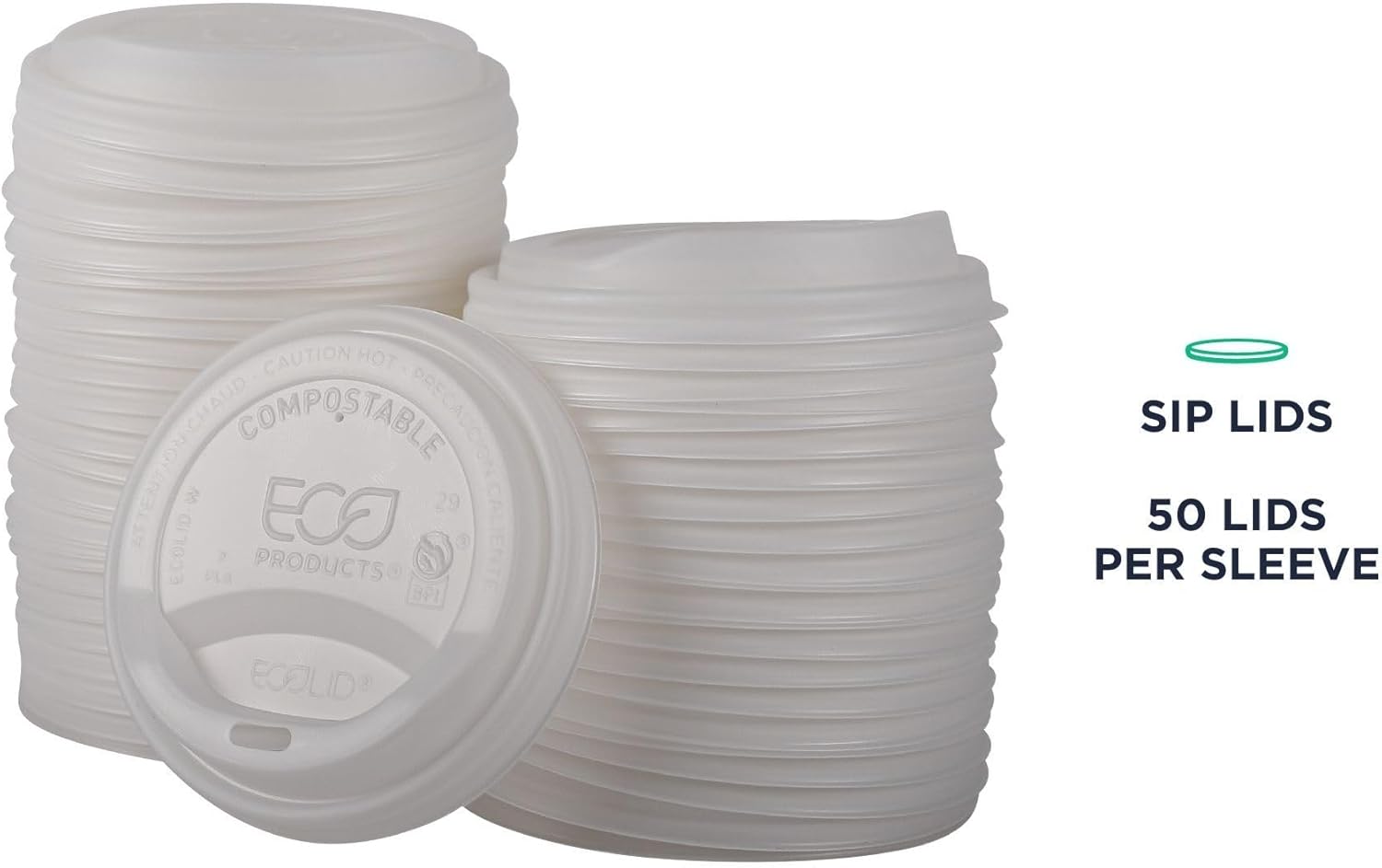 Eco-Products EcoLid Hot Cup Lids, Fits 10-20 oz